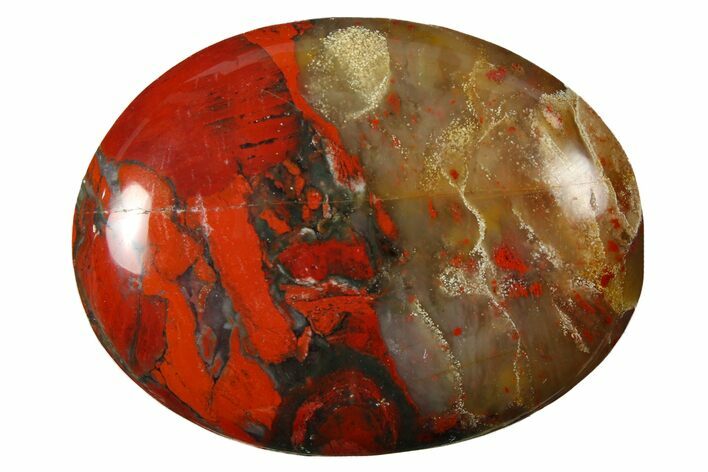 1.8" Polished Brecciated Red Jasper Pocket Stone  - Photo 1